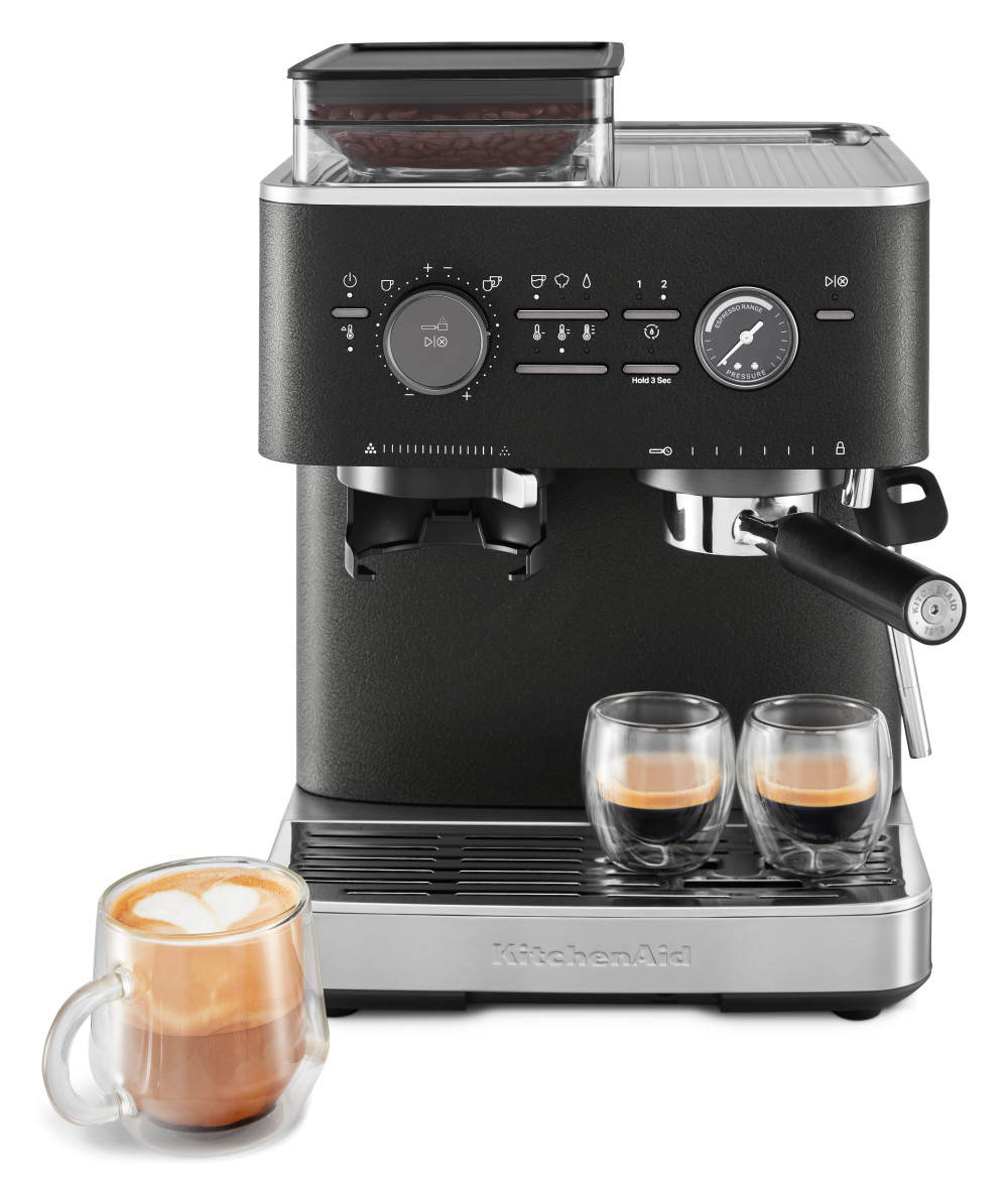 KitchenAid Semi Automatic Espresso Machine with Burr Grinder 5KES6551 featured image